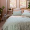 Sage Green Linen Quilt -Piglet in Bed Store PigletinBed LinenQuilt SageGreen Lifestyle 1