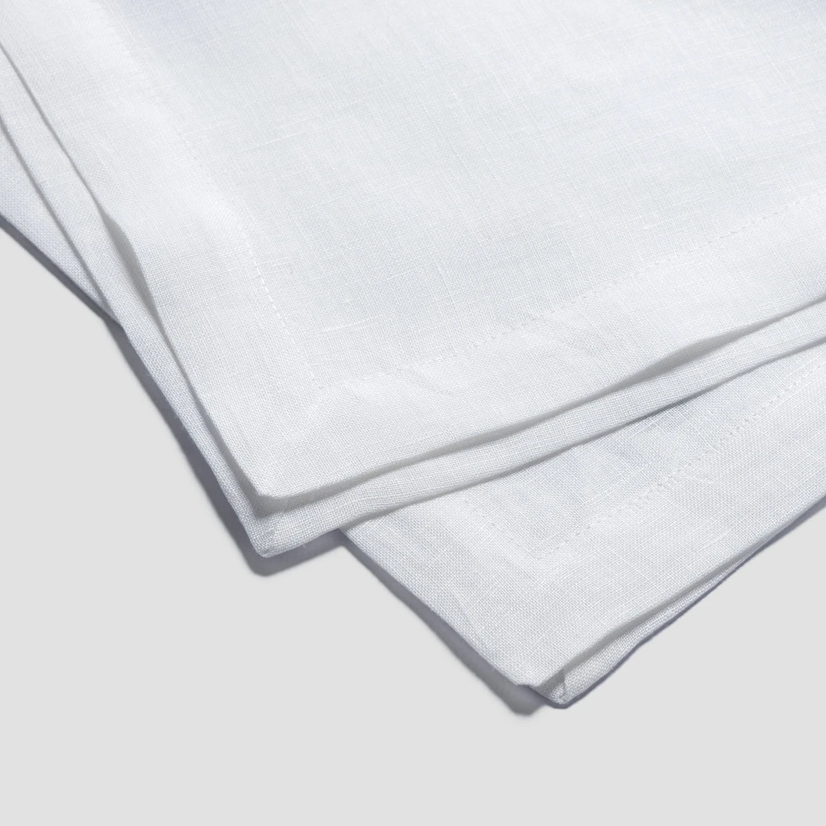 White Linen Napkins Set Of 4 7 White Linen Napkins Set Of 4 - Image 5