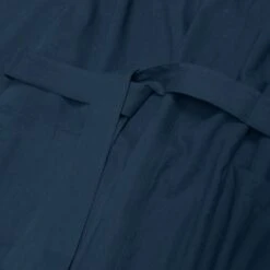 Marine Blue Linen Tencel Robe 7 Marine Blue Linen Tencel Robe -Piglet in Bed Store PigletinBed MarineBlueLinenTencilRobe detail 1