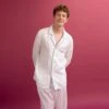 Men's White Linen Pyjama Shirt (Top Only) 2 Men's White Linen Pyjama Shirt (Top Only) -Piglet in Bed Store PigletinBed Men sLinenPyjamaTrouserSet White 4