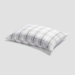 Fern Green Check Brushed Cotton Pillowcases (Pair) -Piglet in Bed Store PigletinBed PlaidCheckBrushedCottonBedding Pillowcase FernGreen 1 GreyBG
