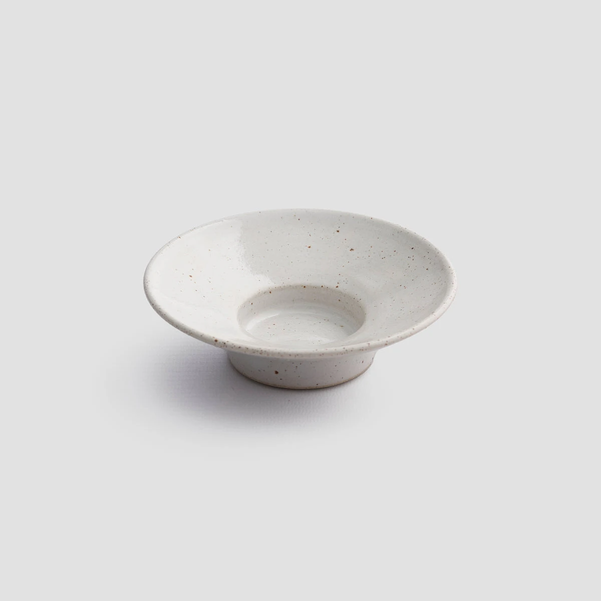 Speckled White Stubby Candle Holder 4 Speckled White Stubby Candle Holder - Image 2