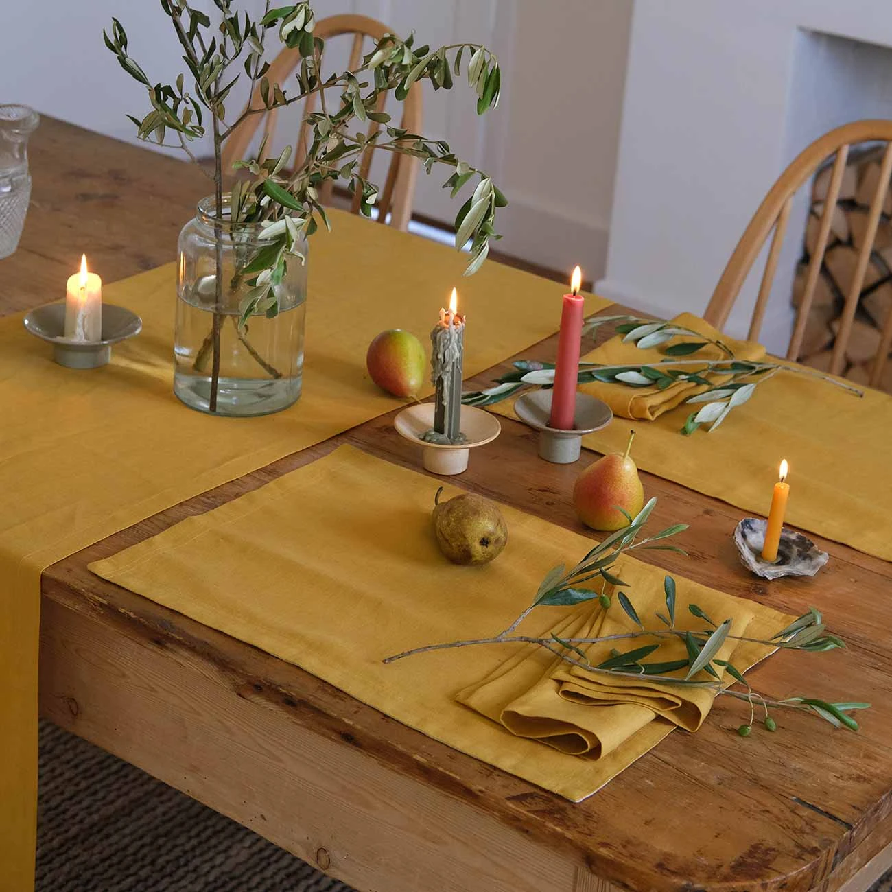 Honey Linen Napkins Set Of 4 5 Honey Linen Napkins Set Of 4 - Image 3