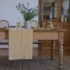 Honey Gingham Linen Table Runner -Piglet in Bed Store PigletinBed Tableware LinenRunner HoneyGingham Lifestyle 1