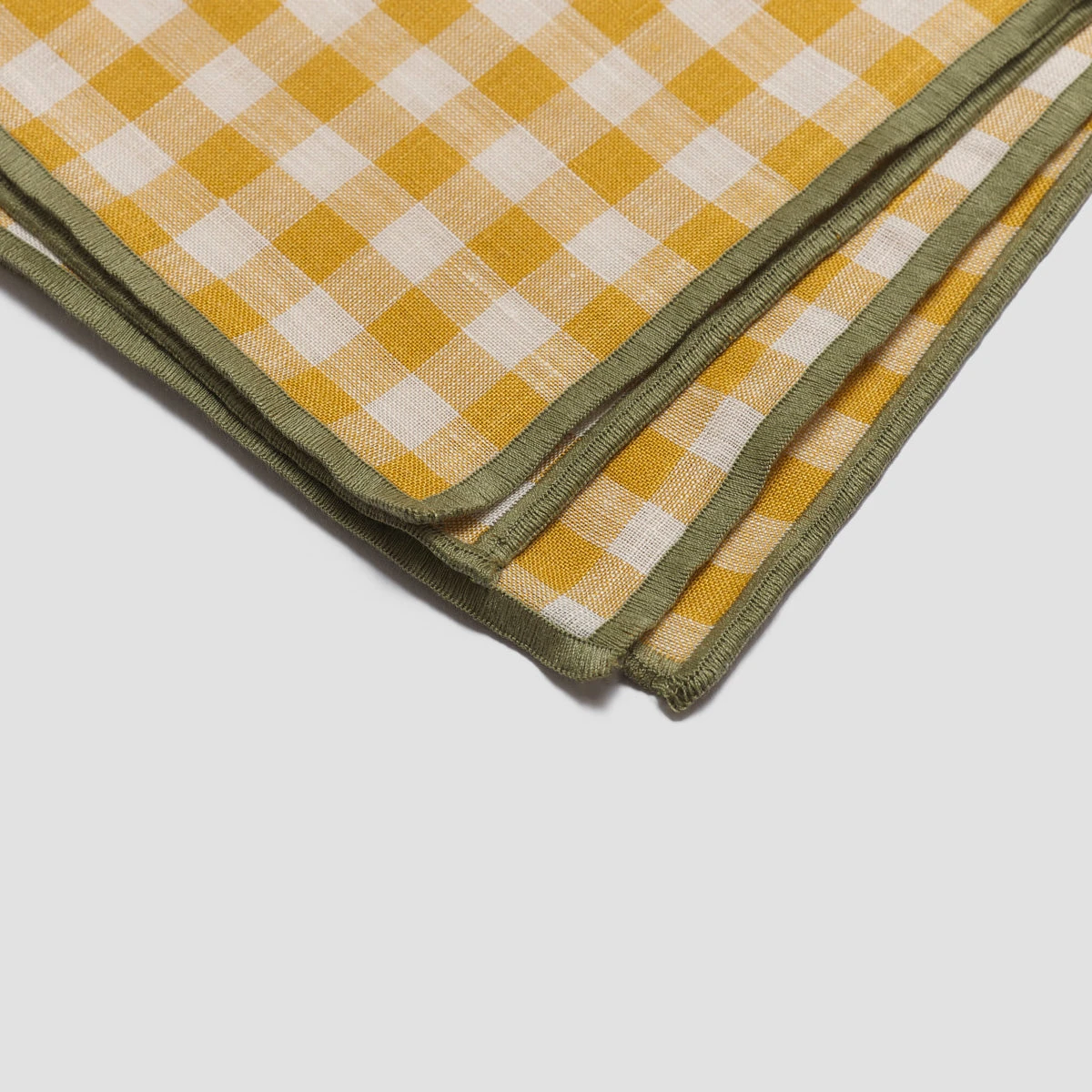 Honey Gingham Linen Table Runner 5 Honey Gingham Linen Table Runner - Image 3