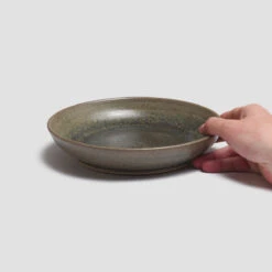 Nori Pottery West Dinner Bowl -Piglet in Bed Store PigletinBed Tableware PotteryWest DinnerBowl Nori 2 GreyBG