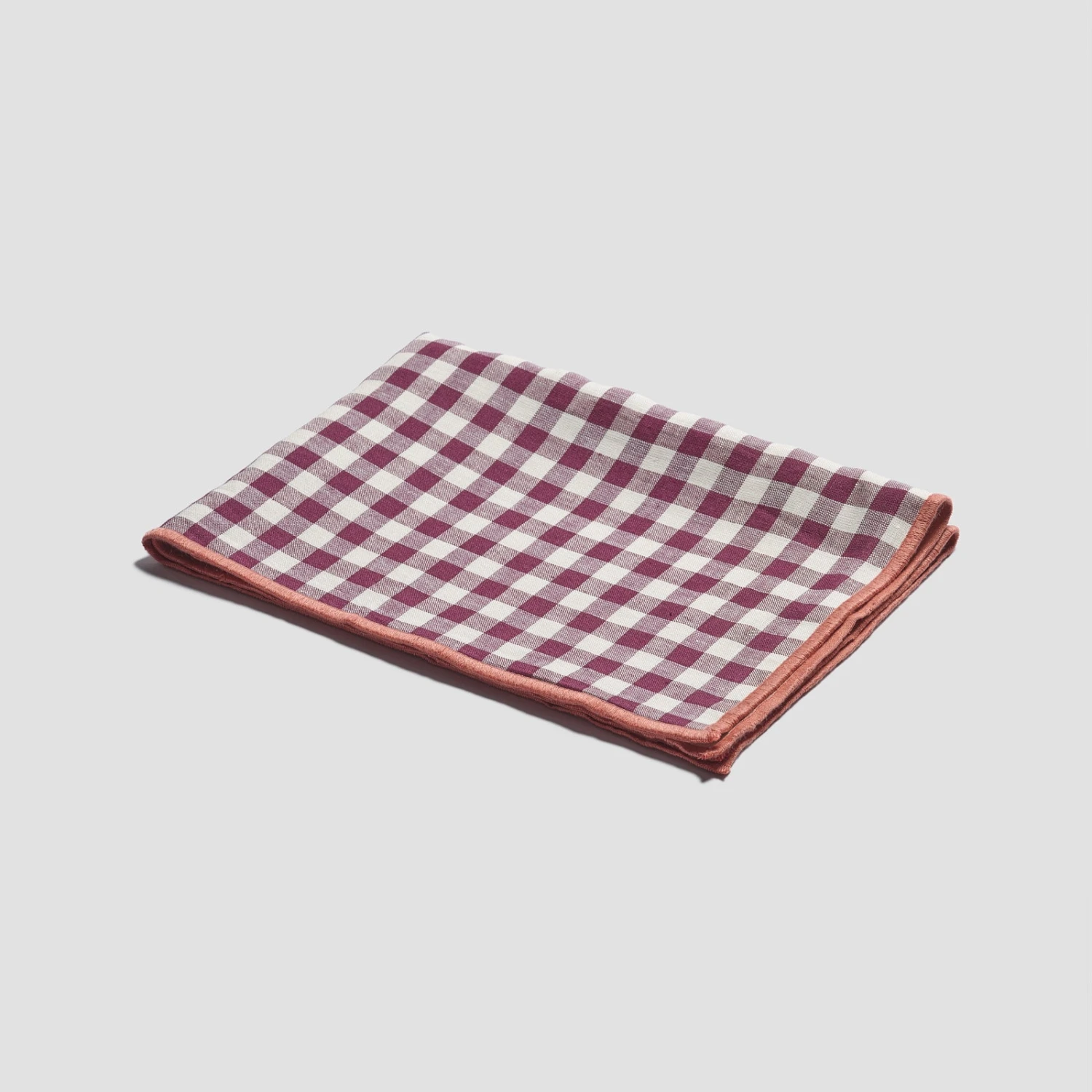 Berry Gingham Linen Placemat Set Of 4 4 Berry Gingham Linen Placemat Set Of 4 - Image 2