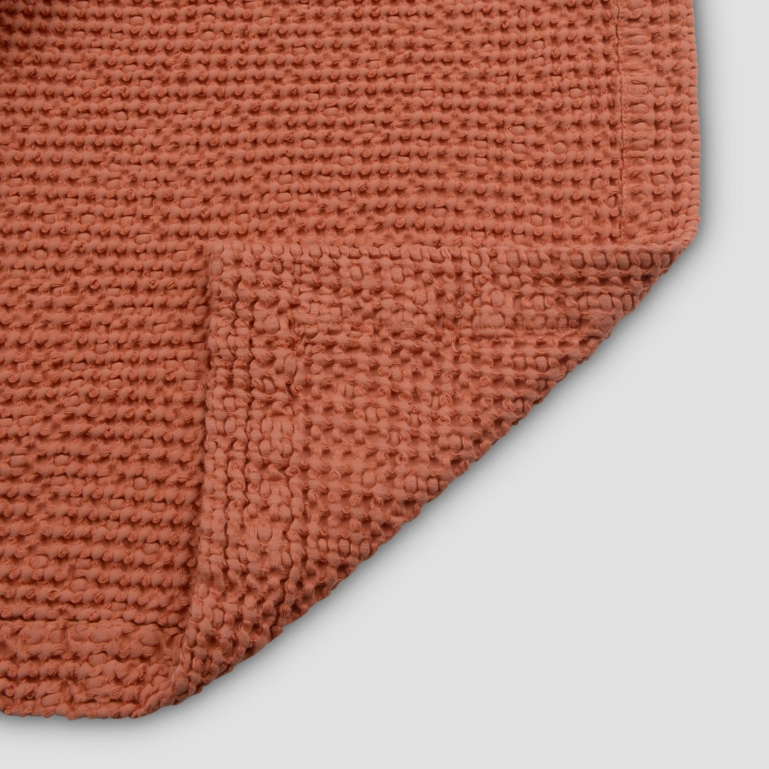 Burnt Orange Waffle Cotton Throw 4 Burnt Orange Waffle Cotton Throw - Image 2