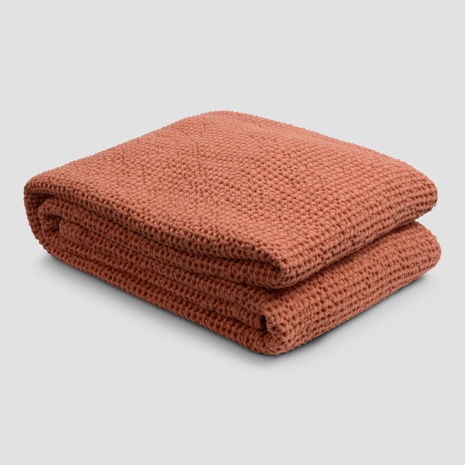 Burnt Orange Waffle Cotton Throw 3 Burnt Orange Waffle Cotton Throw