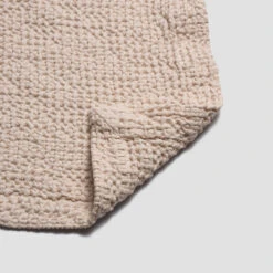 Parchment Waffle Cotton Throw -Piglet in Bed Store PigletinBed WaffleCottonThrow Parchment 4 GreyBG