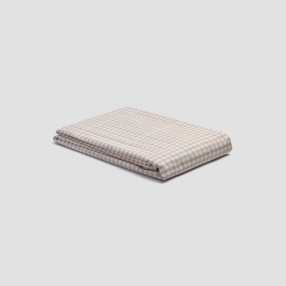 Cafe Au Lait Small Gingham Cotton Duvet Cover 3 Cafe Au Lait Small Gingham Cotton Duvet Cover - Image 2