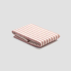Desert Sand Seersucker Stripe Cotton Bundle -Piglet in Bed Store PigletinBed WashedCottonDuvetCover DesertSandSeersuckerStripe 1 greyBG