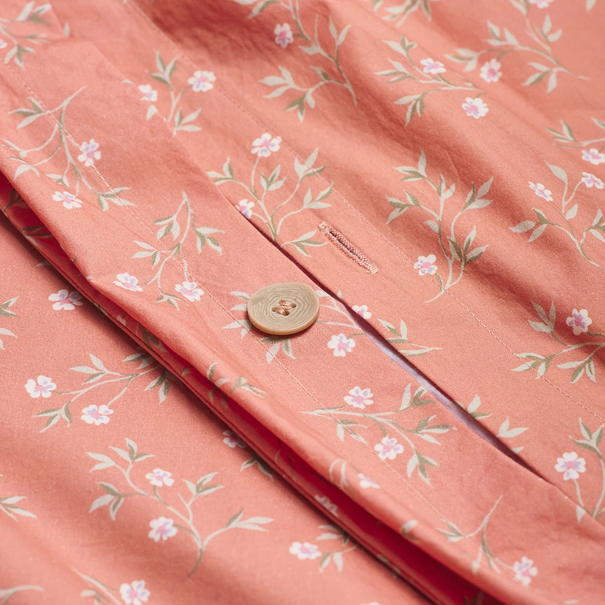 Apricot Floral Cotton Duvet Cover 5 Apricot Floral Cotton Duvet Cover - Image 3