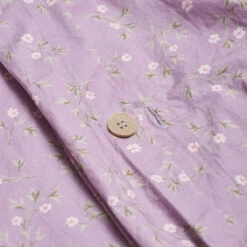 Lupin Floral Cotton Duvet Cover -Piglet in Bed Store PigletinBed WashedCottonDuvetCover SpringSprig Lupin 2 GreyBG