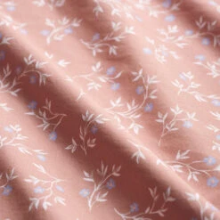 Chestnut Floral Cotton Pillowcases (Pair) -Piglet in Bed Store PigletinBed WashedCottonFlatSheet SpringSprig Chestnut 2 GreyBG 734ea715 cf27 4379 8144 4a493fbda871