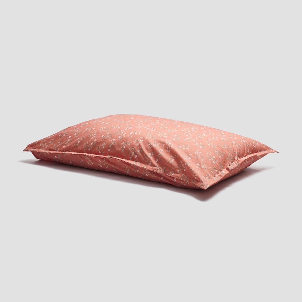 Apricot Floral Cotton Pillowcases (Pair) 4 Apricot Floral Cotton Pillowcases (Pair) - Image 2