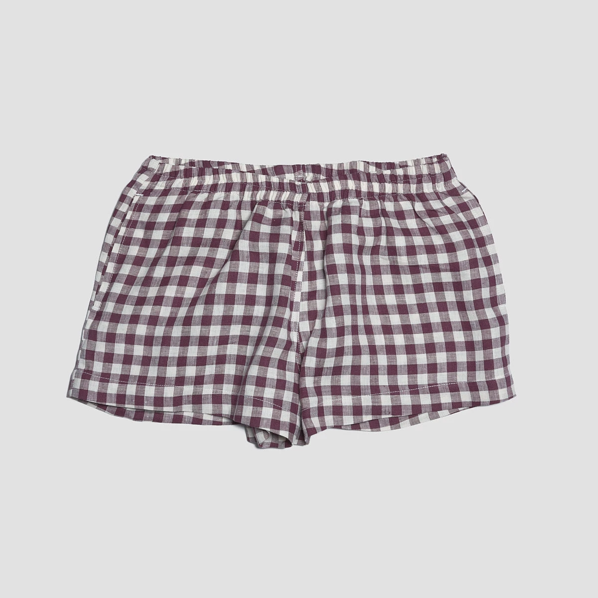 Berry Gingham Pyjama Shorts 4 Berry Gingham Pyjama Shorts - Image 2