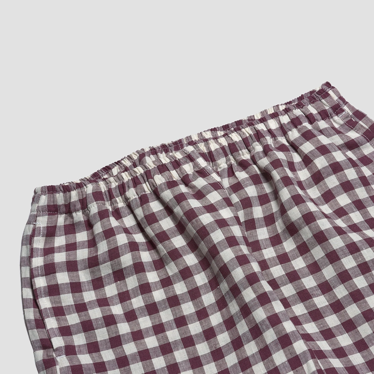 Berry Gingham Pyjama Shorts 5 Berry Gingham Pyjama Shorts - Image 3