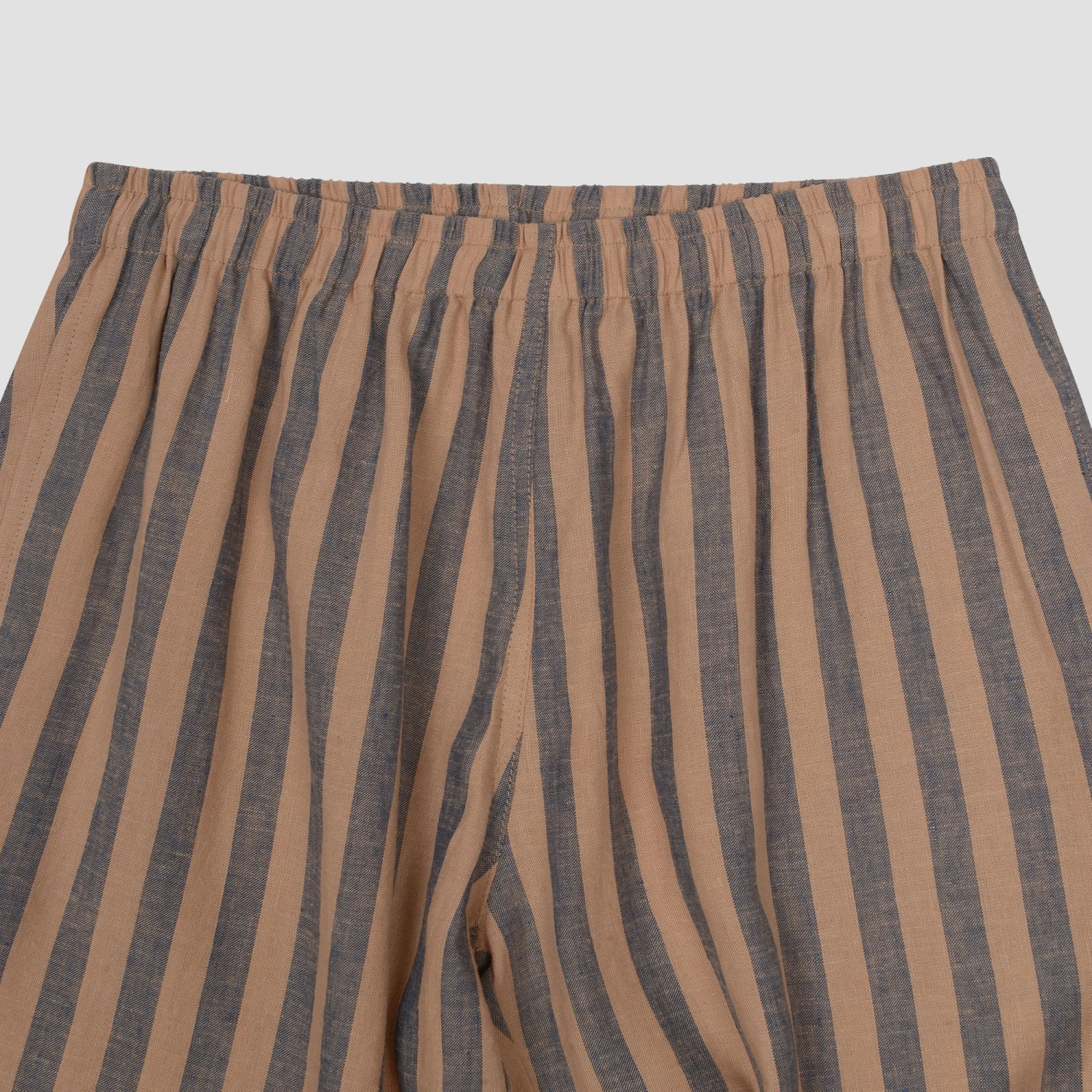 Blue & Porcini Striped Linen Tencel Women's PJ Trousers 5 Blue & Porcini Striped Linen Tencel Women's PJ Trousers - Image 3