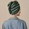 Pine Green Pembroke Stripe Cotton Hair Wrap 2 Pine Green Pembroke Stripe Cotton Hair Wrap -Piglet in Bed Store PineGreenPembrokeStripeHairTowel 9653 1200x1200 WEB