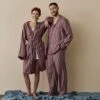 Port & Woodrose Striped Linen Tencel Robe -Piglet in Bed Store PortandWoodroseStripeLinenTencilRobe 5691