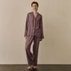 Port & Woodrose Striped Linen Tencel Women's PJ Trouser Set 1 Port & Woodrose Striped Linen Tencel Women's PJ Trouser Set -Piglet in Bed Store PortandWoodroseStripeLinenTencilWomen sPyjamaTrouserSet 3219