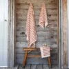 Sand Shell Pembroke Stripe Cotton Towels -Piglet in Bed Store Sand Shell Stripe Cotton Towels