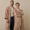 Sand Shell Pembroke Stripe Cotton Robe 2 Sand Shell Pembroke Stripe Cotton Robe -Piglet in Bed Store SandShellRedPembrokeStripeDressingGown 8827 1200x1200 WEB