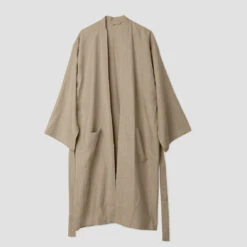 Oatmeal Linen Robe -Piglet in Bed Store Sand Robe 1a 65360bc4 66cf 4ca5 8cd0 50184ddbd4d8