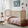 Desert Sand Seersucker Kids Stripe Cotton Bedding Set -Piglet in Bed Store Seersucker Desert Sand Kids Duvet Set Lifestyle 1