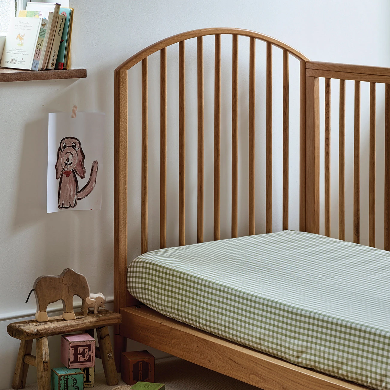 Pear Kids Gingham Cotton Fitted Sheet 3 Pear Kids Gingham Cotton Fitted Sheet