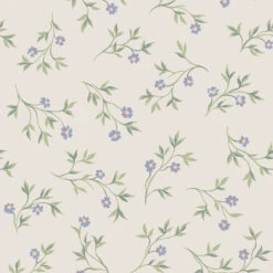 Cream Spring Sprig Wallpaper -Piglet in Bed Store Spring Sprig Cream 2