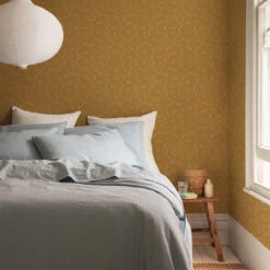 Honey Yellow Spring Sprig Wallpaper 7 Honey Yellow Spring Sprig Wallpaper -Piglet in Bed Store Spring Sprig Honey Yellow 3