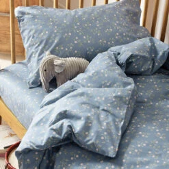 Iris Kids Floral Cotton Bedding Set 11 Iris Kids Floral Cotton Bedding Set -Piglet in Bed Store Spring Sprig Iris Kids Duvet Set Lifestyle 1