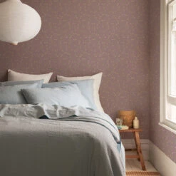 Mauve Spring Sprig Wallpaper 7 Mauve Spring Sprig Wallpaper -Piglet in Bed Store Spring Sprig Mauve 3