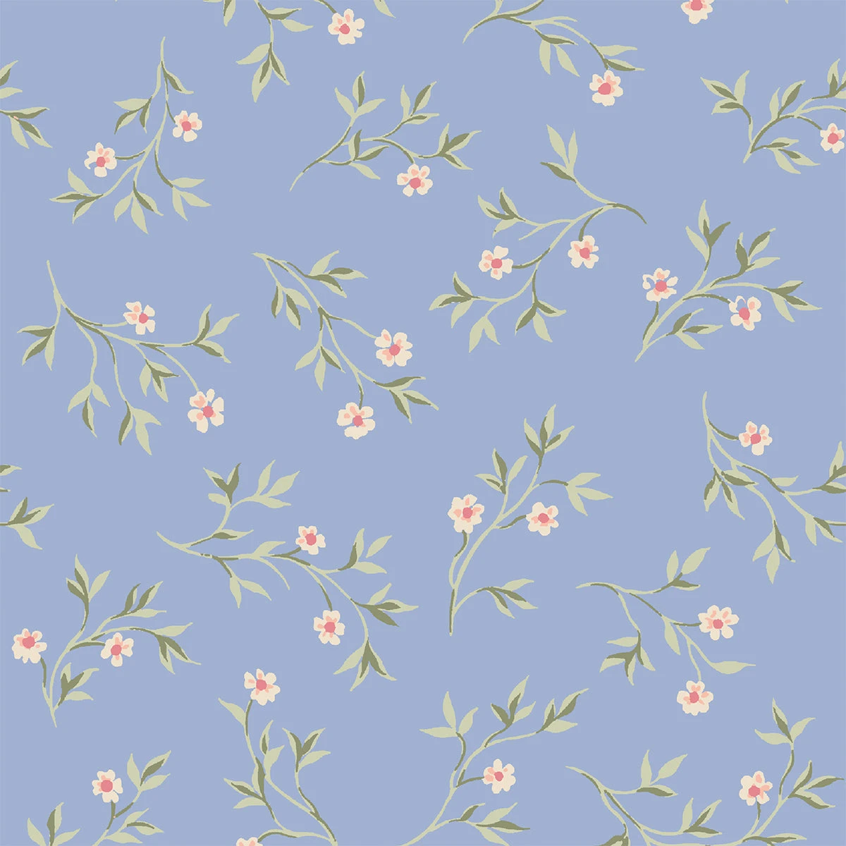 Meadow Blue Spring Sprig Wallpaper 4 Meadow Blue Spring Sprig Wallpaper - Image 2
