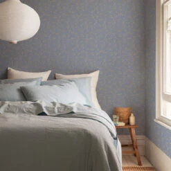 Meadow Blue Spring Sprig Wallpaper 7 Meadow Blue Spring Sprig Wallpaper -Piglet in Bed Store Spring Sprig Meadow Blue 3