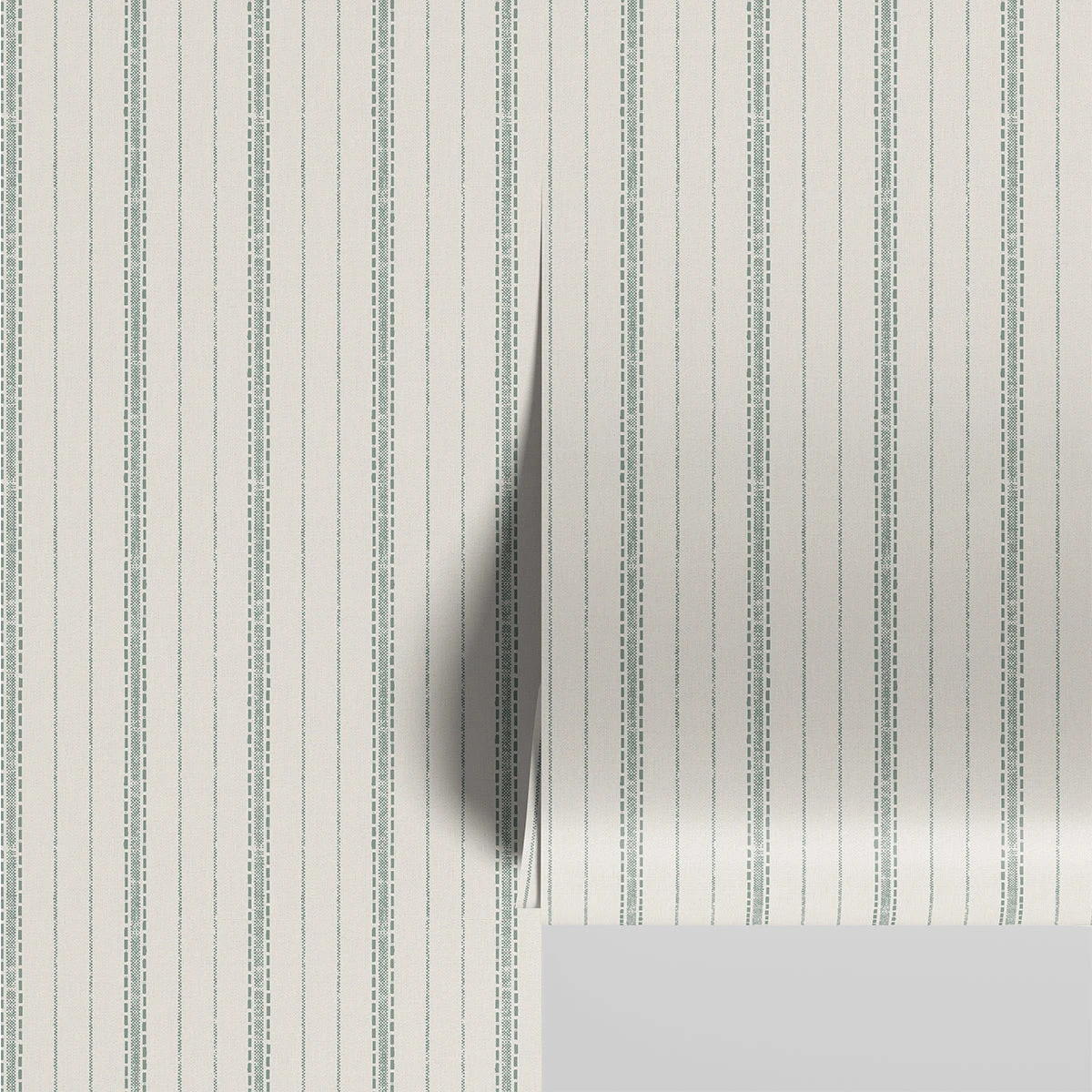 Laurel Green Ticking Stripe Wallpaper 3 Laurel Green Ticking Stripe Wallpaper