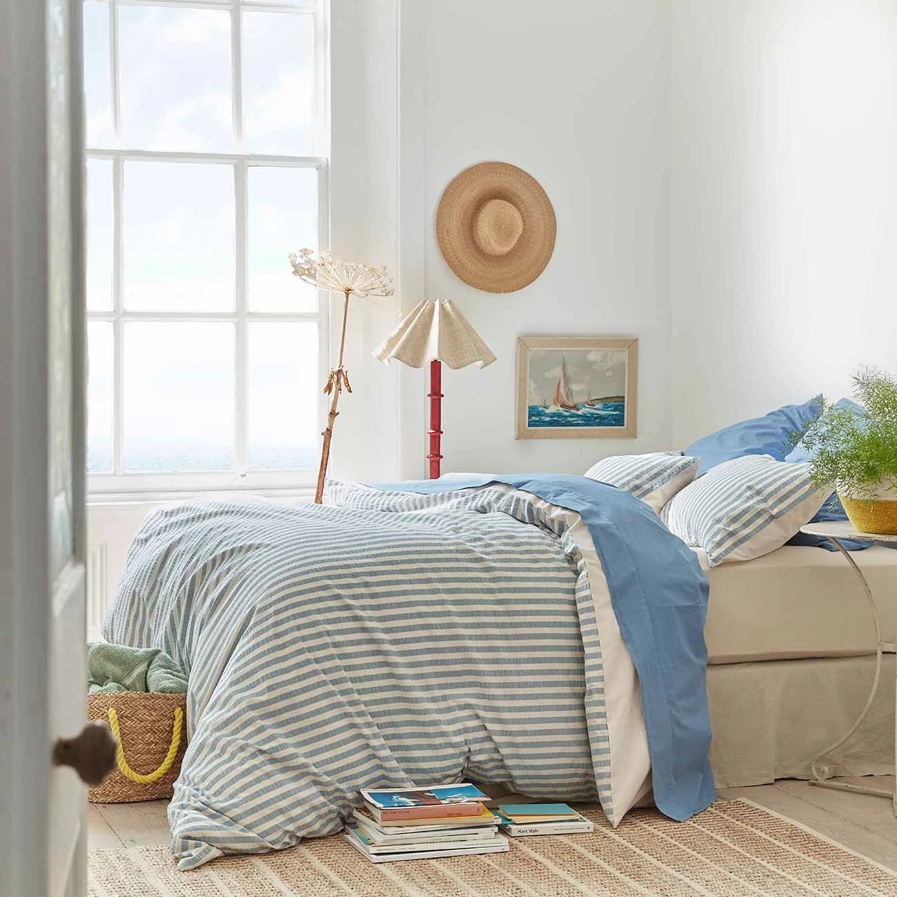 Warm Blue Seersucker Stripe Cotton Bundle 10 Warm Blue Seersucker Stripe Cotton Bundle - Image 8