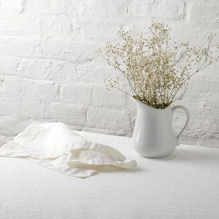 White Linen Tablecloth 5 White Linen Tablecloth - Image 3